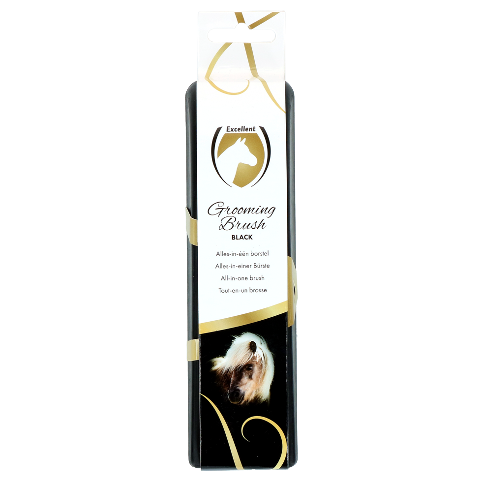 Excellent Horse Grooming Brush M Schwarz