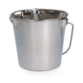 Edelstahleimer mit flachem Rand 1,89 l