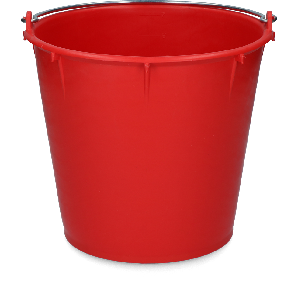 Eimer 7 l mit Griff Rot