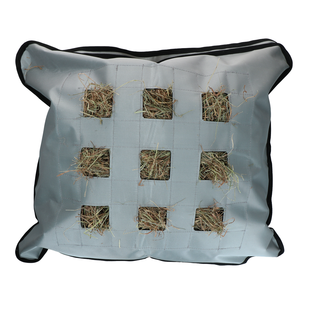 Hay Pillow Slow Feeder Quadrat Grau