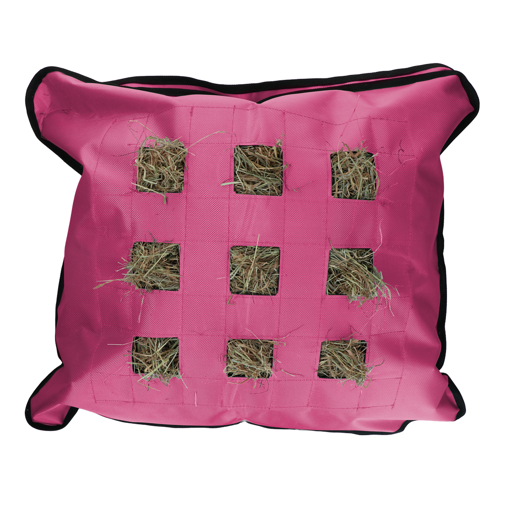 Hay Pillow Slow Feeder Quadrat Rosa