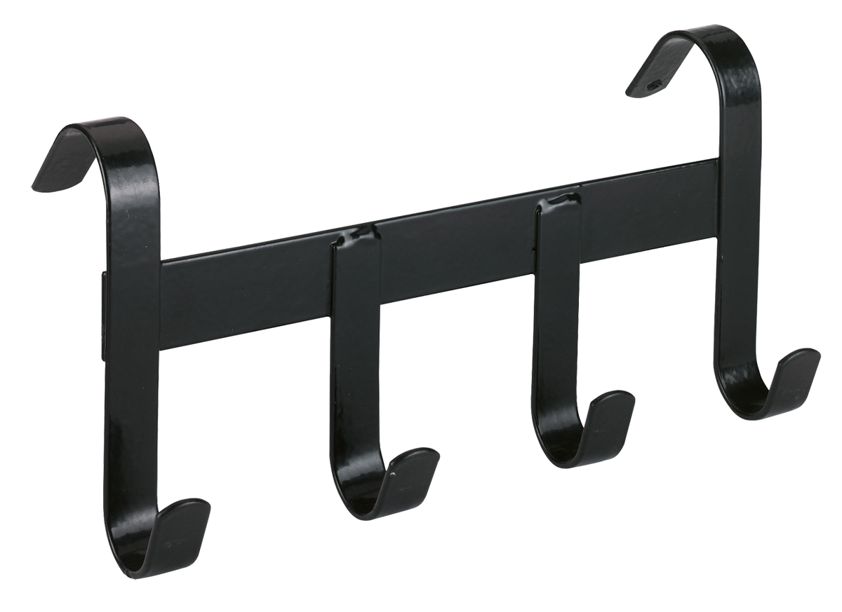 Trensenhalter Metall mit 4 Haken schwarz