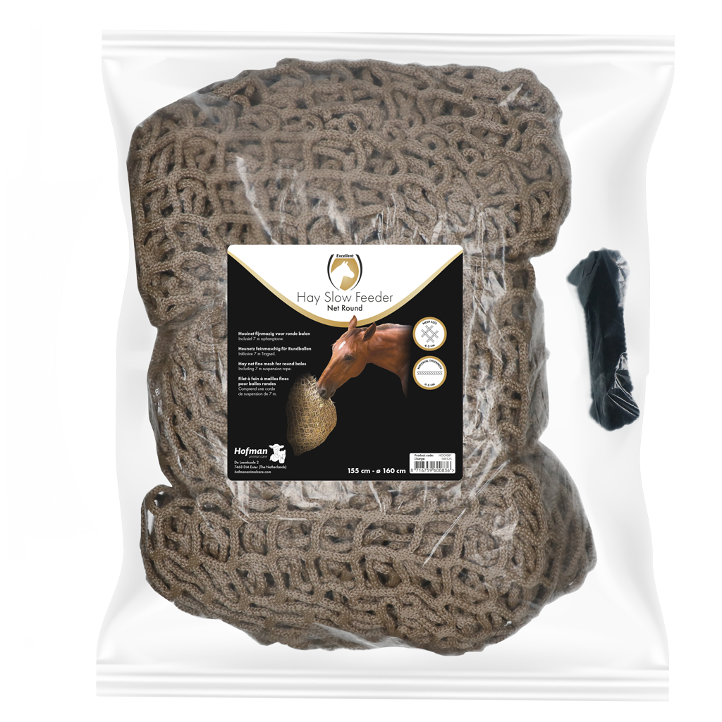Hay Slow Feeder Net Rundballen