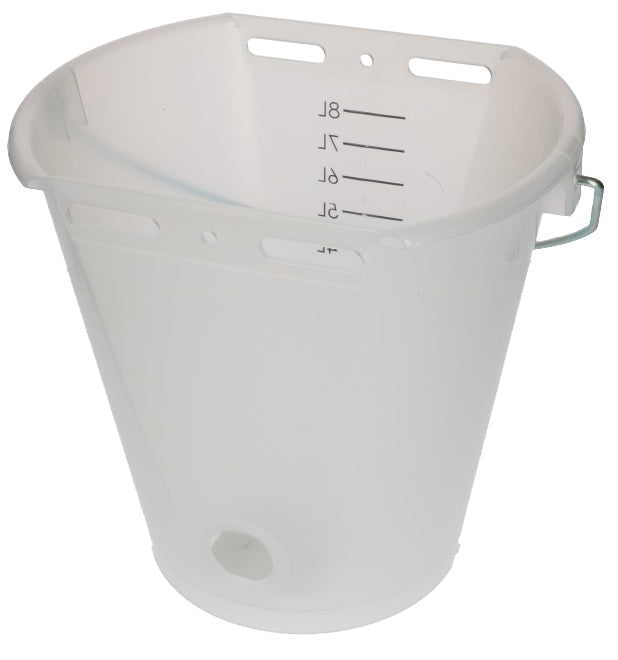 Kälbereimer weiß transparent 2-seitig flach Transparant wit