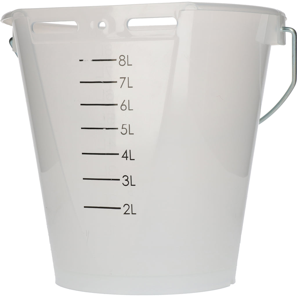 Kälbereimer weiß transparent 2-seitig flach Transparant wit