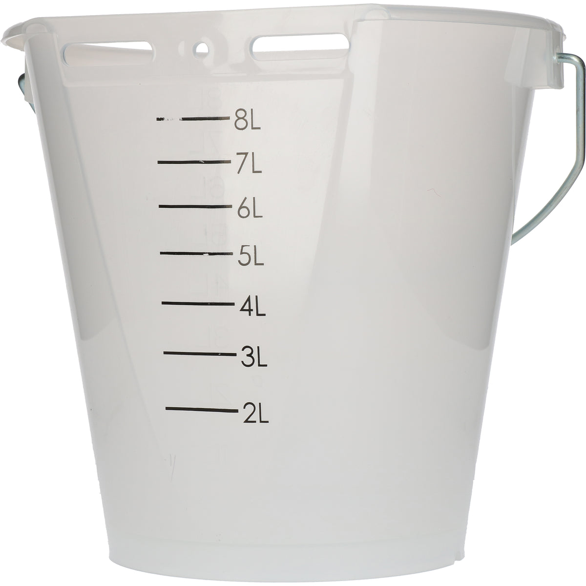 Kälbereimer weiß transparent 2-seitig flach Transparant wit