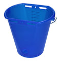 Kälbereimer weiß transparent 2-seitig flach Transparant blauw