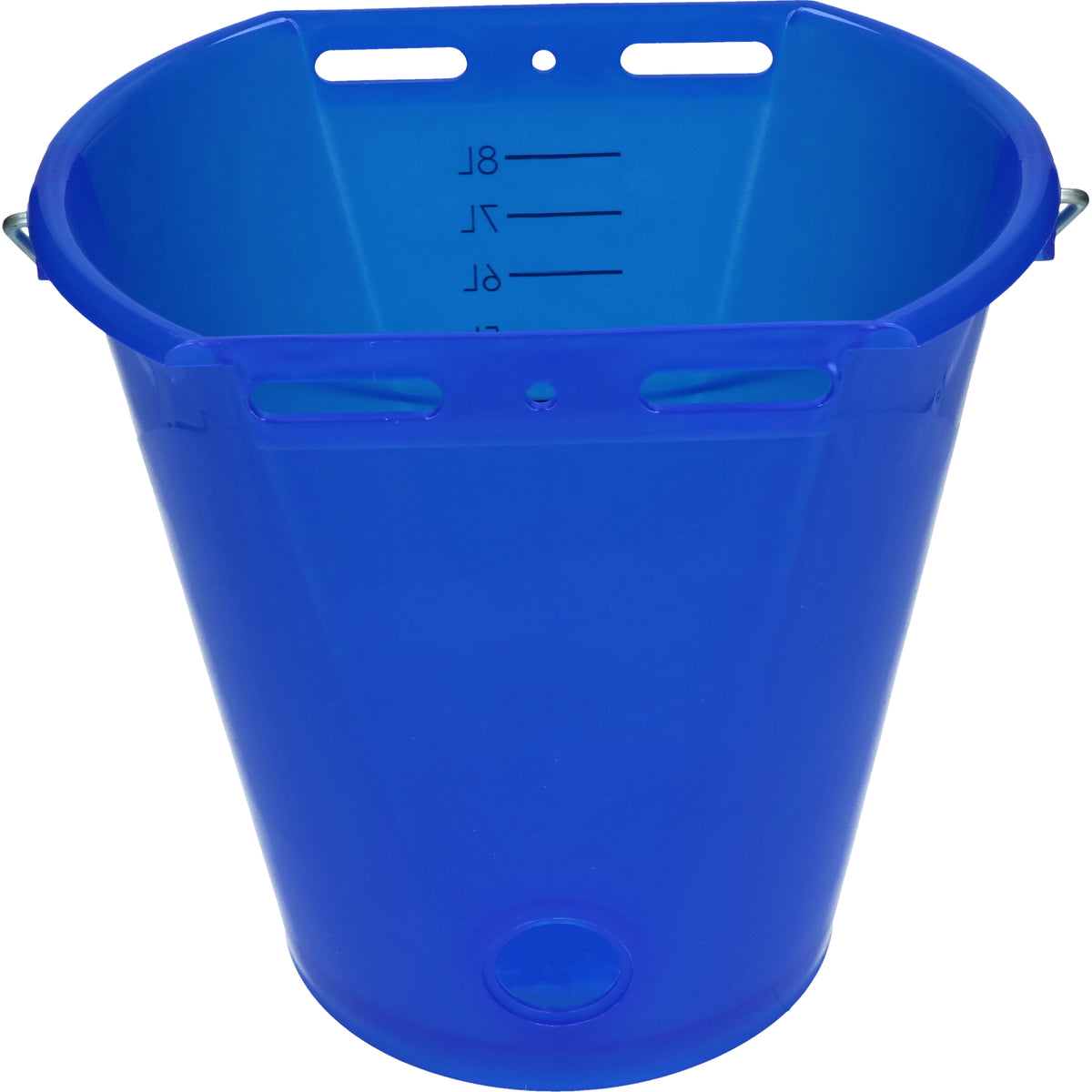 Kälbereimer weiß transparent 2-seitig flach Transparant blauw