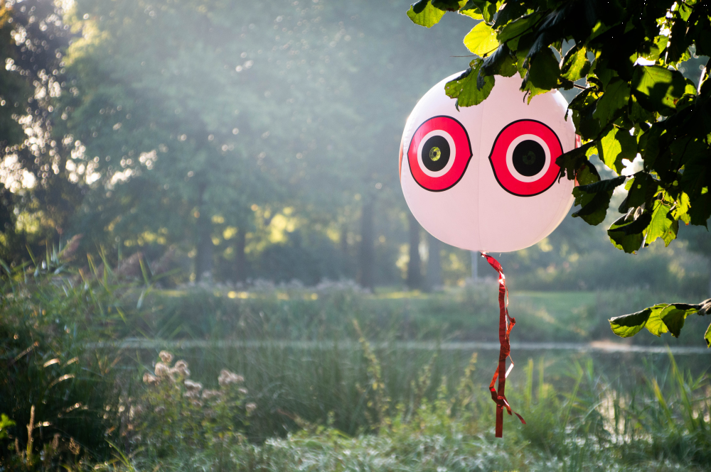 Knock Pest Schreck-Ballon Weiß