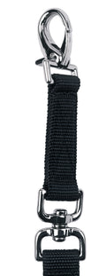 Longierleine lux schwarz mit Karabiner