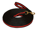 Longierleine soft lux schwarz mit Verschluss 8 m Rot