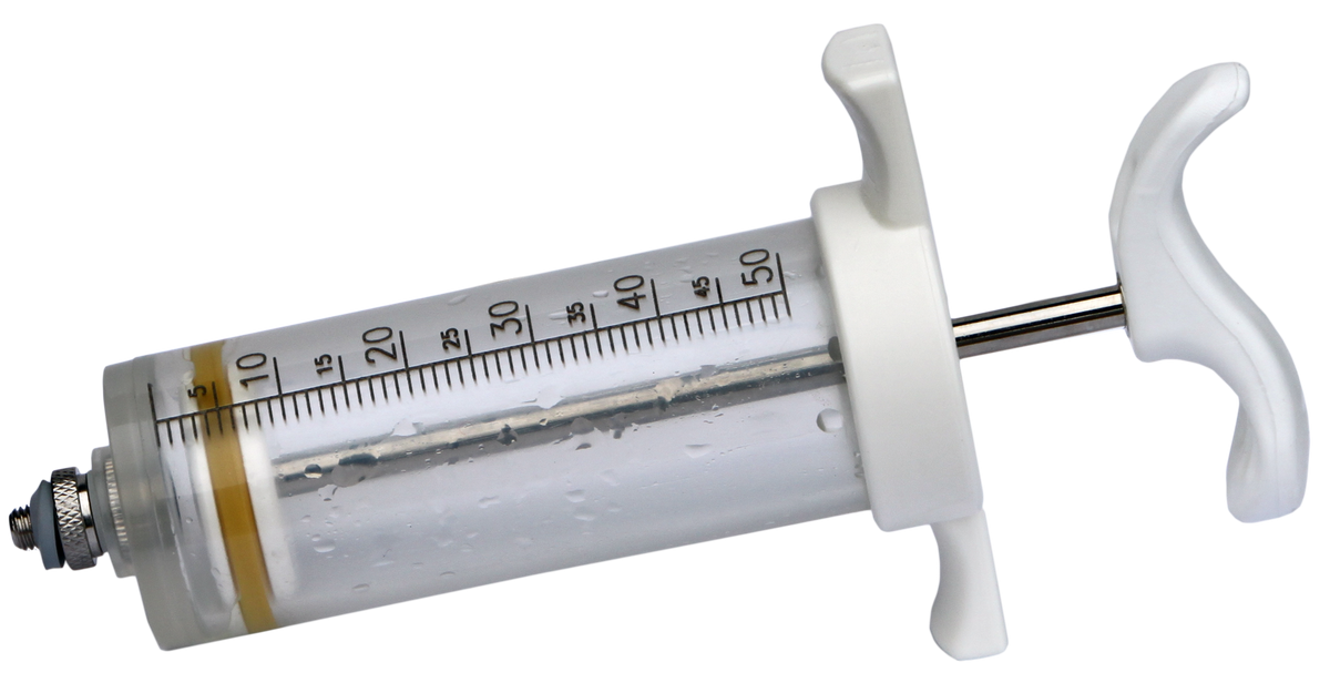 Nylon Spritze 5ml Gewindeansatz 50 ml