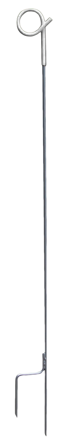 Federstahlpfahl mit Öse, rund 110 cm, grün