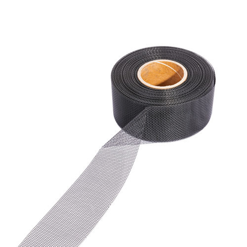 Belüftungsband Edelstahl Schwarz 30 m x 8 cm