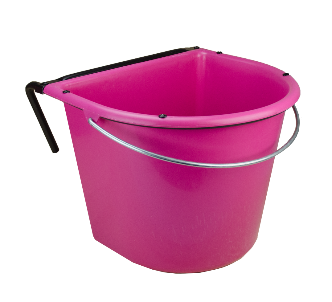 Futtertrog 15 l mit Einhängehaken und Henkel Rosa