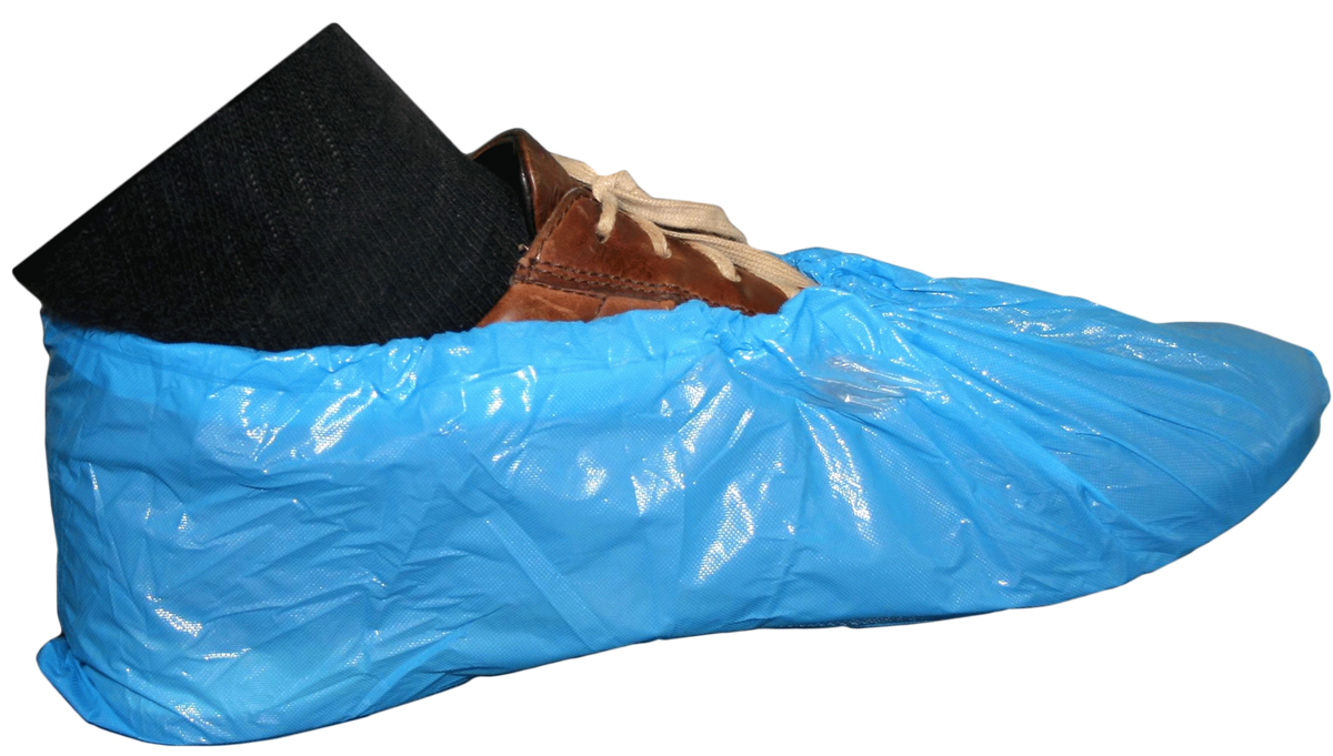 Einweg Überziehschuh blau CPE