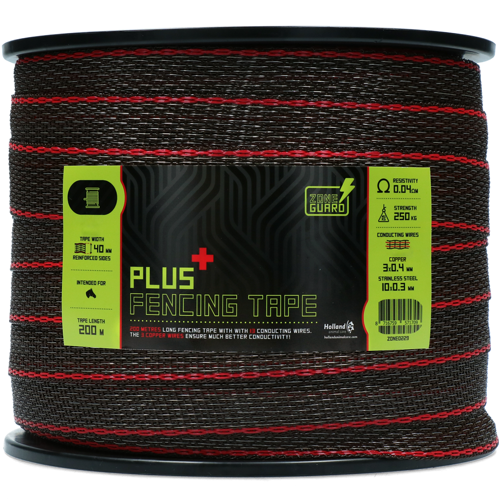 ZoneGuard 40 mm Plus Zaunband braun 200 m